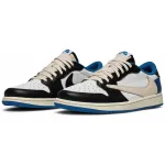 (Limited time sale)PKGoden Air Jordan 1 Retro low Fragment Travis Scott Blue,DM7866-140