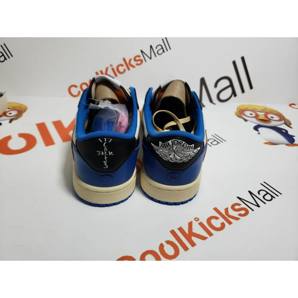(Limited time special price $79)Air Jordan 1 Retro low Fragment Travis Scott Blue,DM7866-140