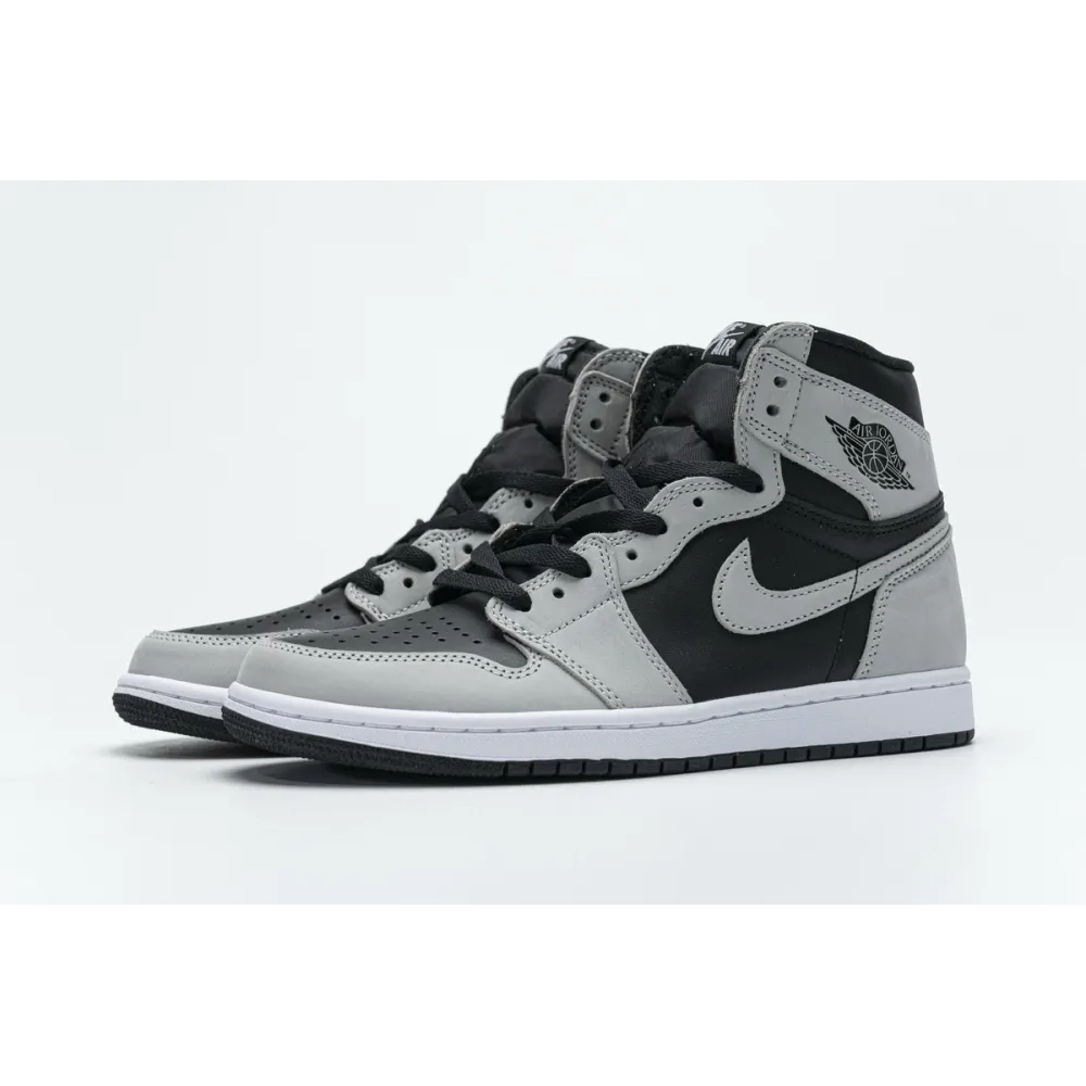Cool Kicks | PKGoden Air Jordan 1 Shadow 2.0 Black Light Smoke Grey,555088-035