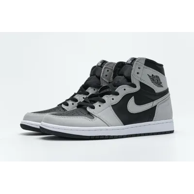 Cool Kicks | PKGoden Air Jordan 1 Shadow 2.0 Black Light Smoke Grey,555088-035 01