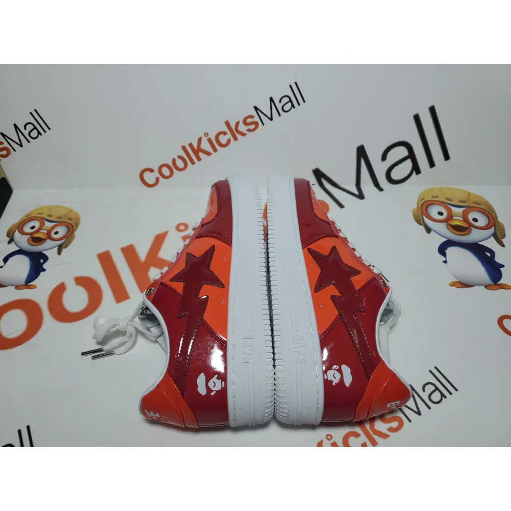 G5 A Bathing Ape Bape Sta Low White Dark Red Mirror Surface, 1H20 191 046