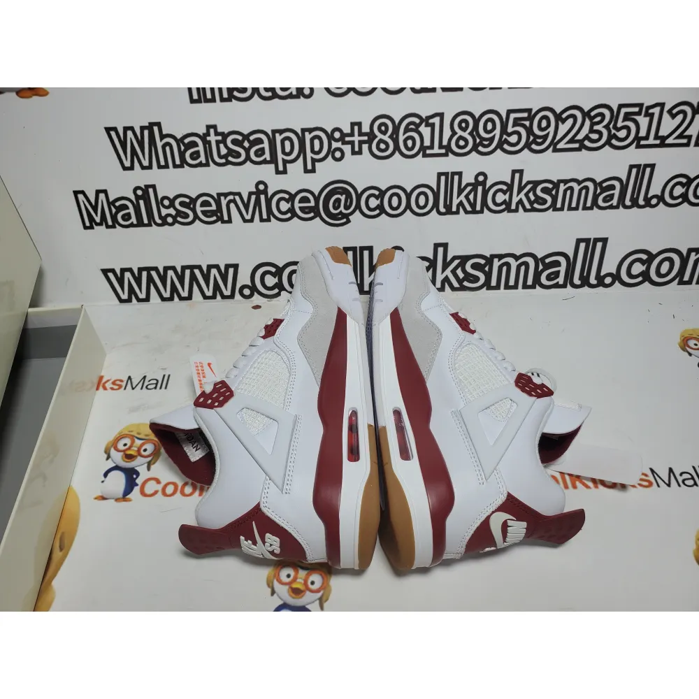 PKGoden SB x Air Jordan 4 White Red ,DR5415-160