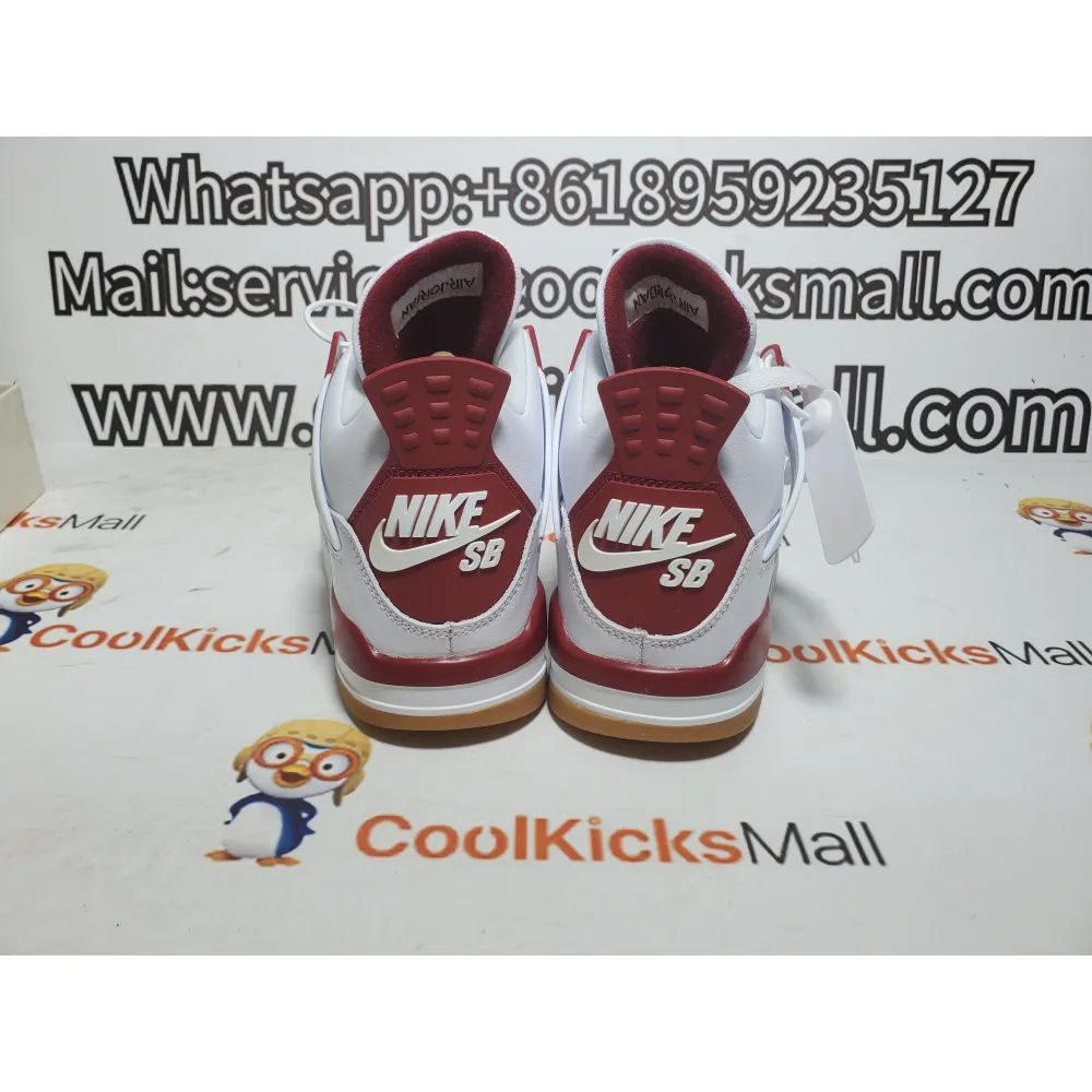 PKGoden SB x Air Jordan 4 White Red ,DR5415-160