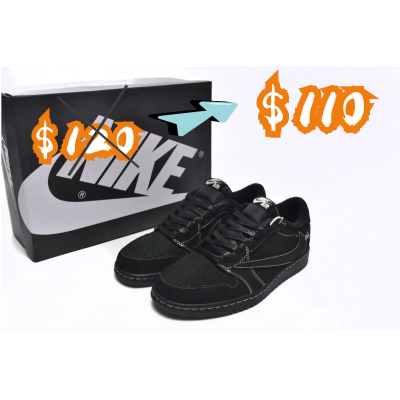 (1 week $10 OFF) Replica Air Jordan 1 Retro Low OG SP Travis Scott Black Phantom, DM7866-001 01