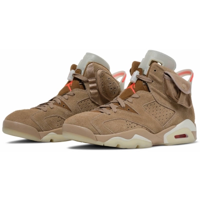 Cool Kicks | PKGoden Air Jordan 6 Retro Travis Scott British Khaki,DH0690-200  01
