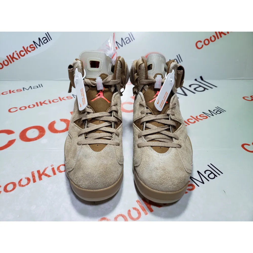 Cool Kicks | PKGoden Air Jordan 6 Retro Travis Scott British Khaki,DH0690-200 