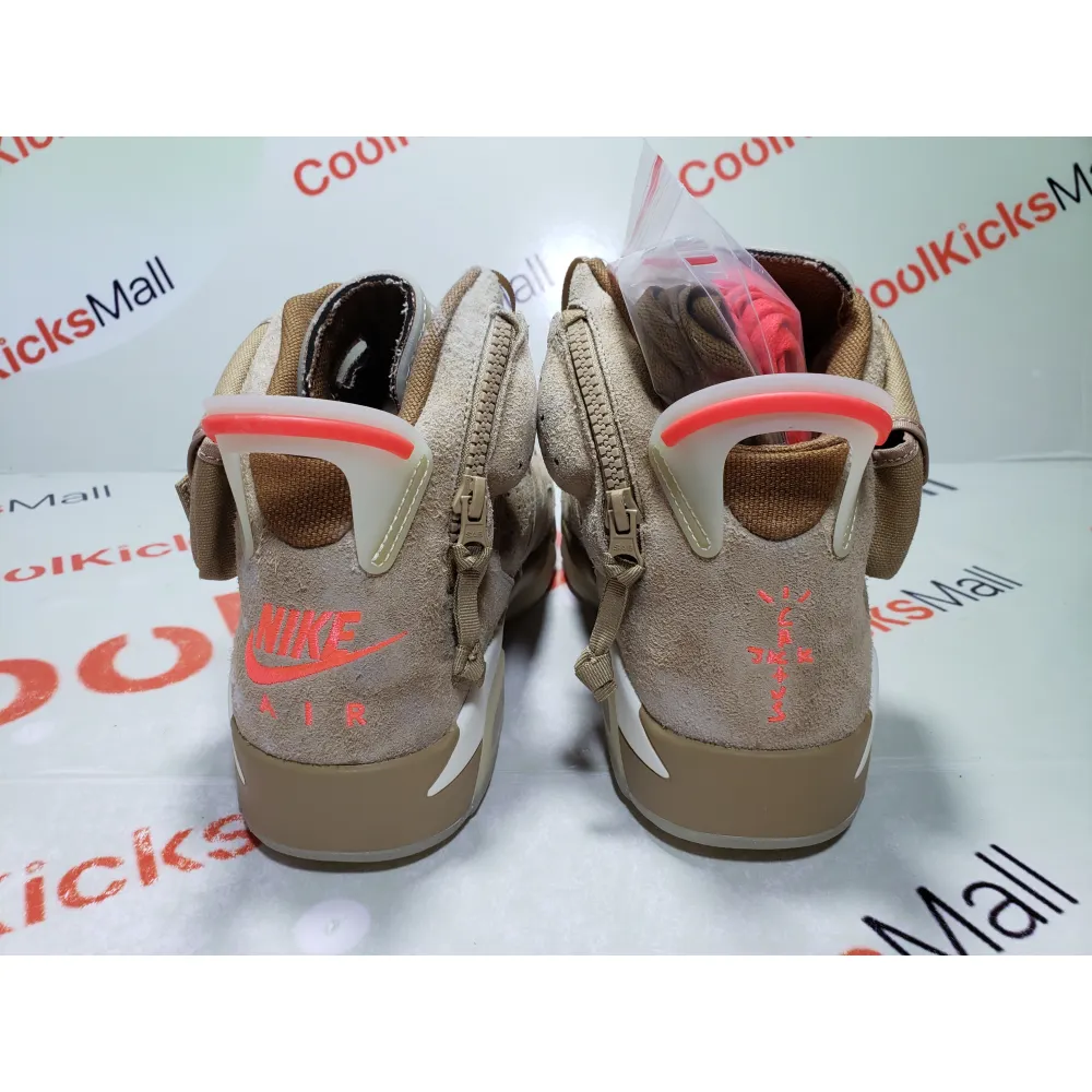 Cool Kicks | PKGoden Air Jordan 6 Retro Travis Scott British Khaki,DH0690-200 