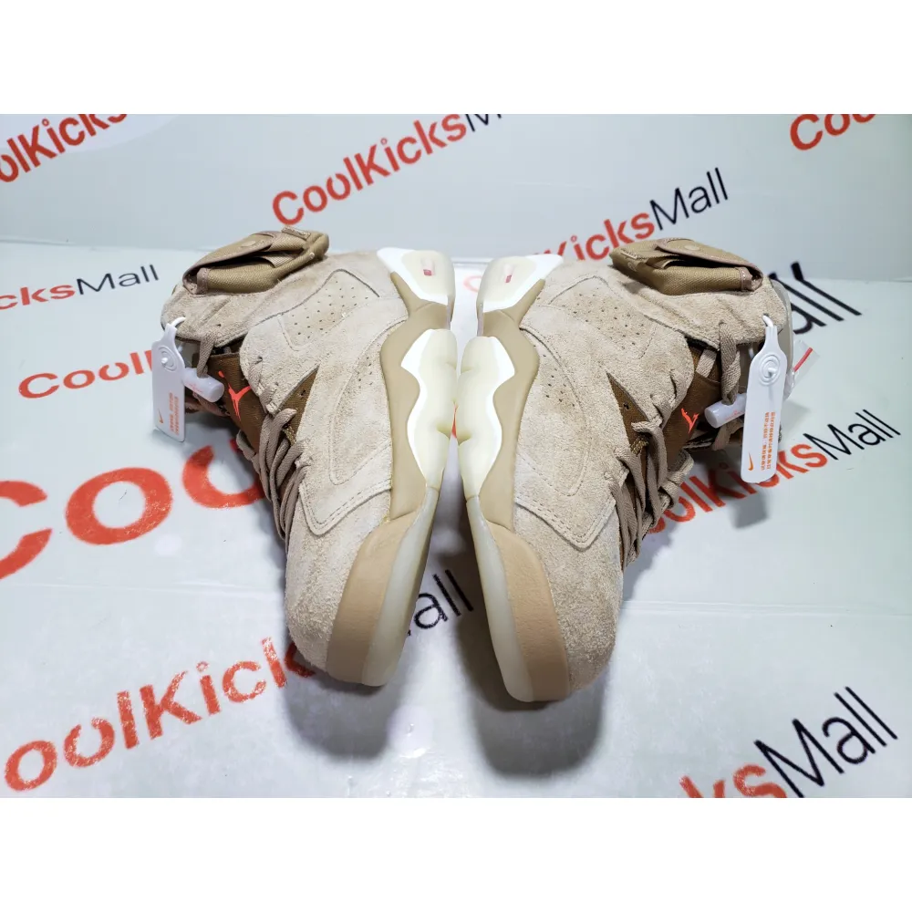 Cool Kicks | PKGoden Air Jordan 6 Retro Travis Scott British Khaki,DH0690-200 