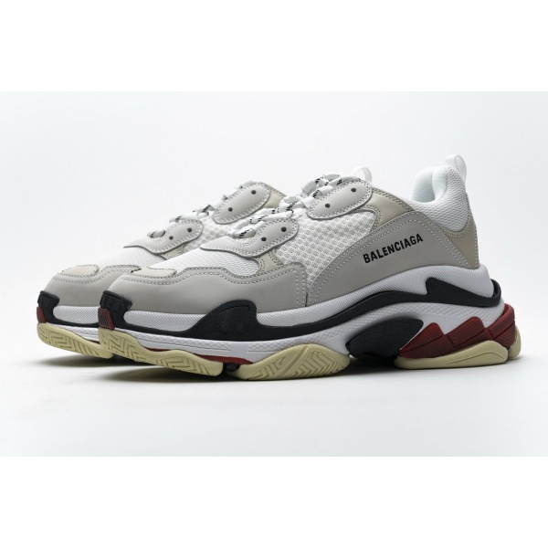 Coolest kicks | PKGoden Balenciaga Triple S White Dark Grey Red,541624 W06E2 1790