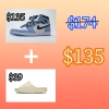 (Free Yeezy Slide) PKGoden Air Jordan 1 Retro High White University Blue Black,555088-134