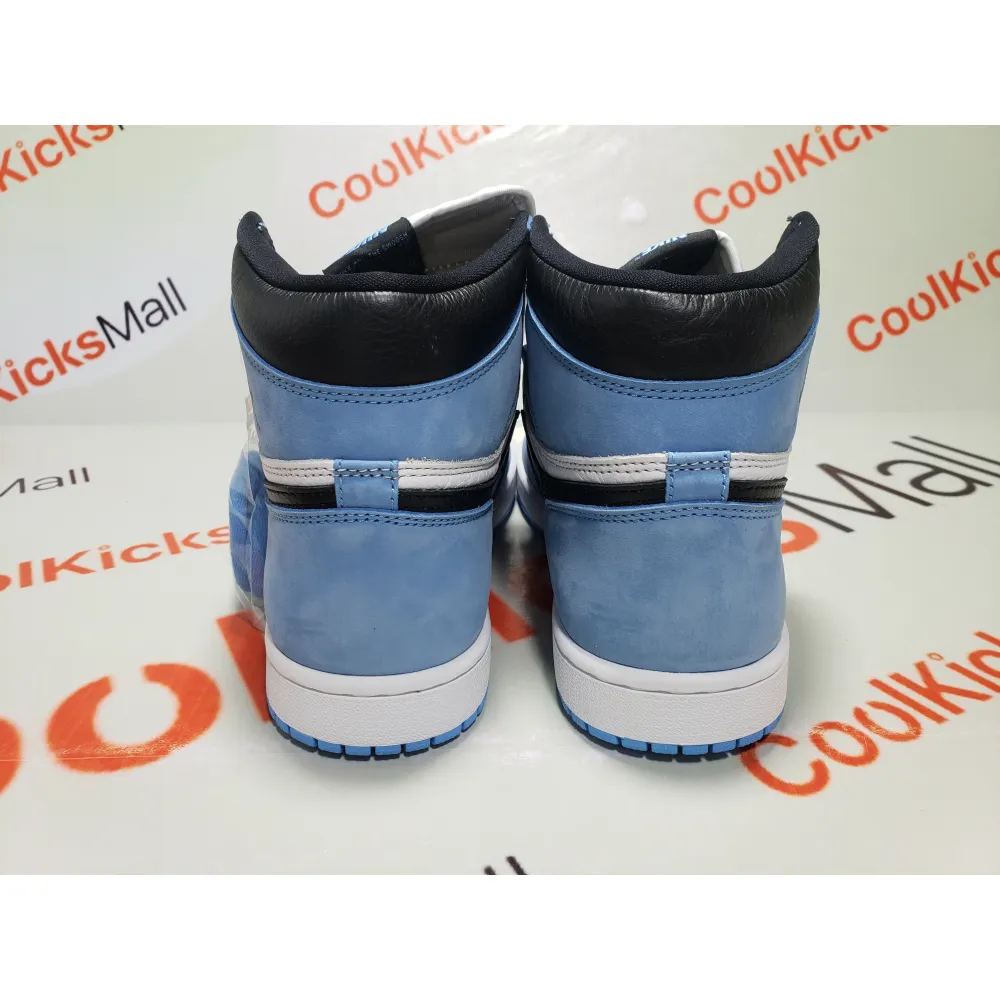 (Free Yeezy Slide) PKGoden Air Jordan 1 Retro High White University Blue Black,555088-134