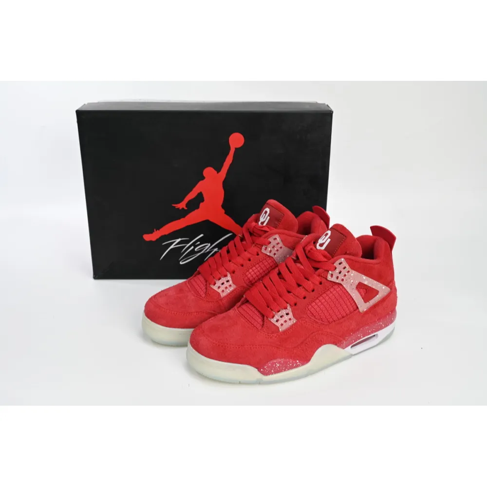 PKGoden Air Jordan 4 Retro Wine red ink splashing ,AJ4-904282