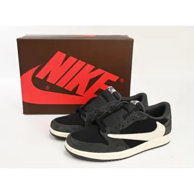 PKGoden Air Jordan 1 Low Travis Scott Black Grey Low Help,DM7866-001 01