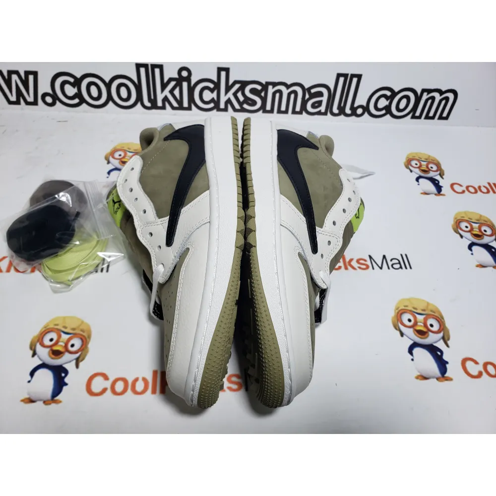 PKGoden Air Jordan 1 Retro Low Golf Travis Scott Neutral Olive,FZ3124-200