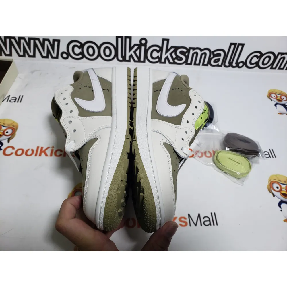 PKGoden Air Jordan 1 Retro Low Golf Travis Scott Neutral Olive,FZ3124-200