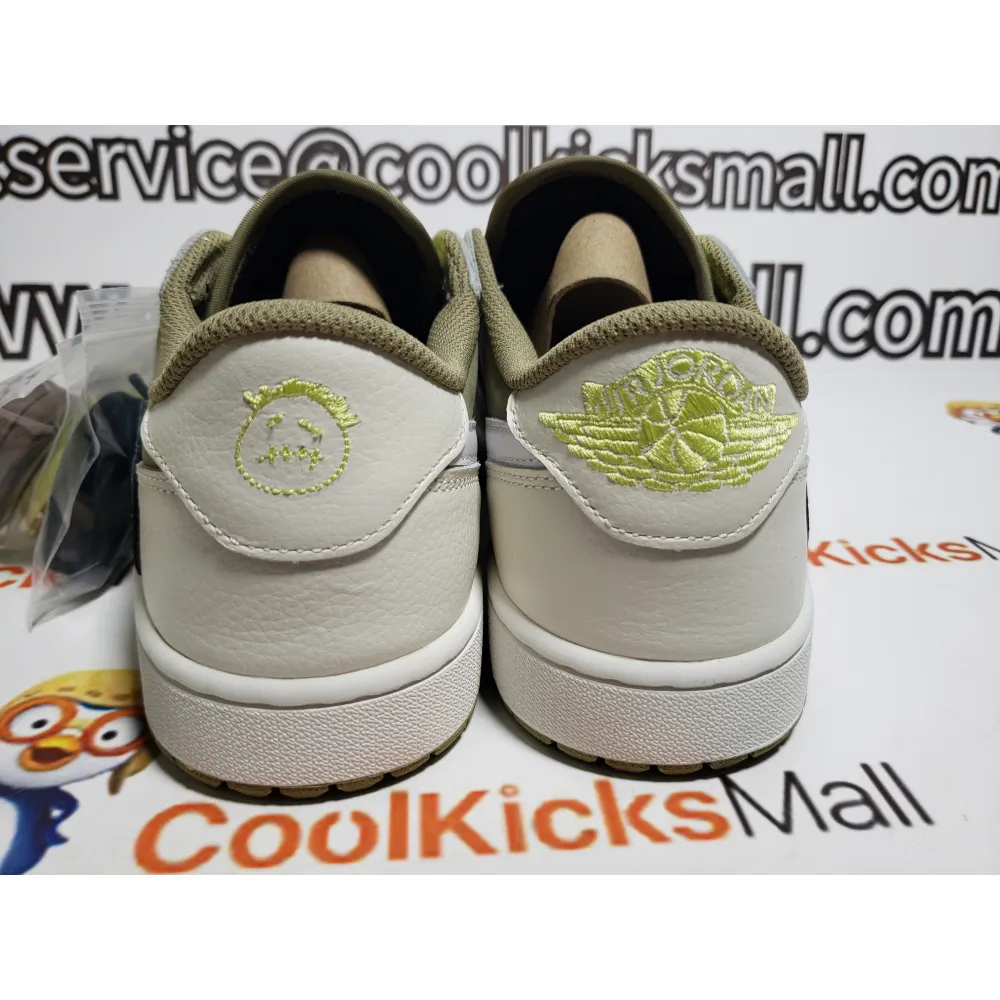 PKGoden Air Jordan 1 Retro Low Golf Travis Scott Neutral Olive,FZ3124-200