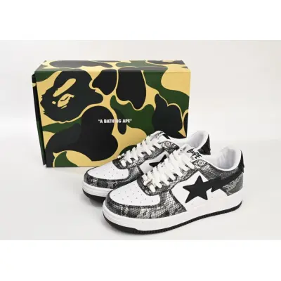 G5 A Bathing Ape Bape Sta Low Black Black Snake Skin,1180 191 009 01