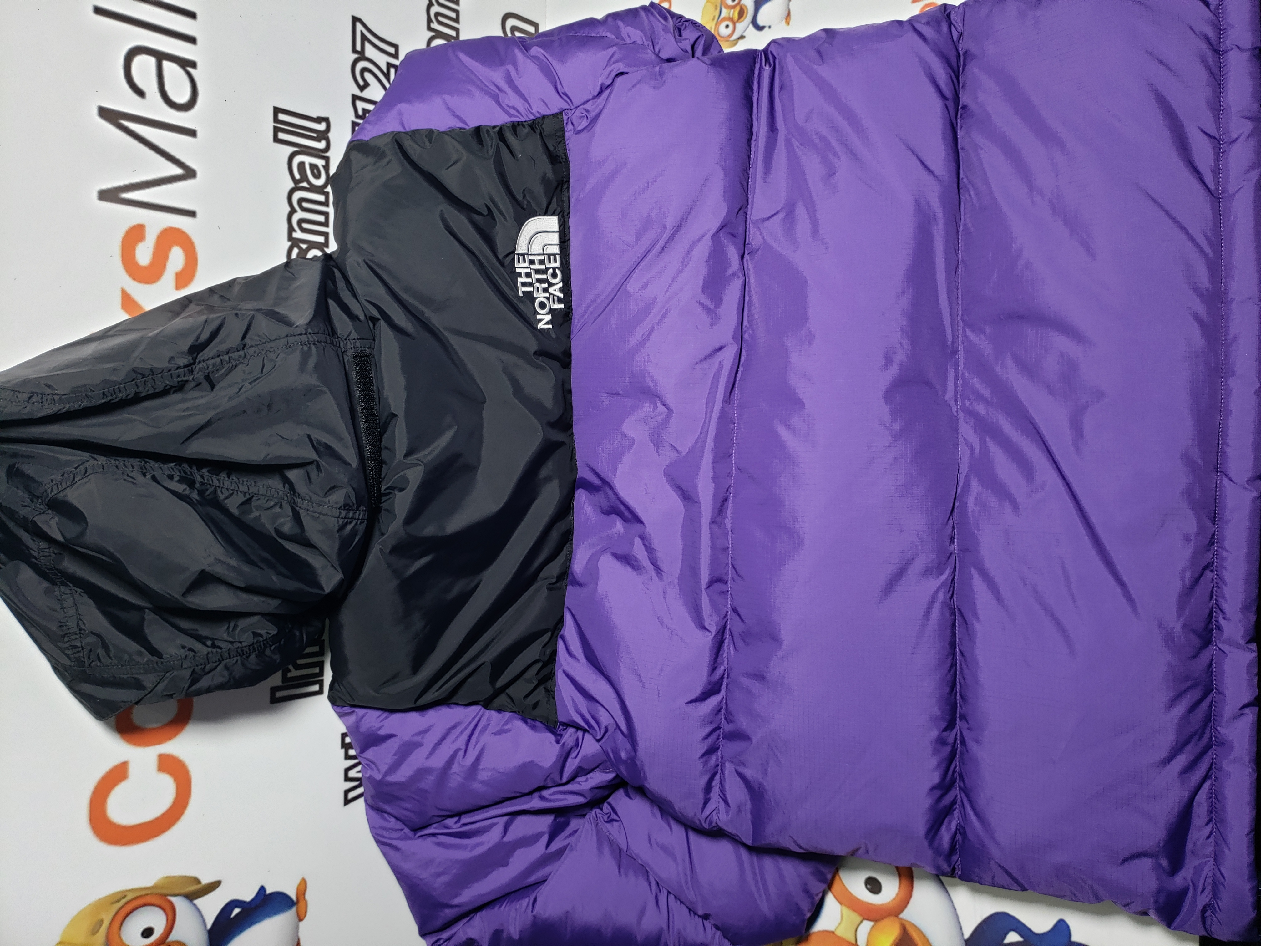 TheNorthFace Splicing White And Pur Ple