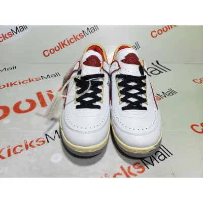 Coolest Kicks | PKGoden Jordan 2 Retro Low SP Off-White White Red,DJ4375-106 02