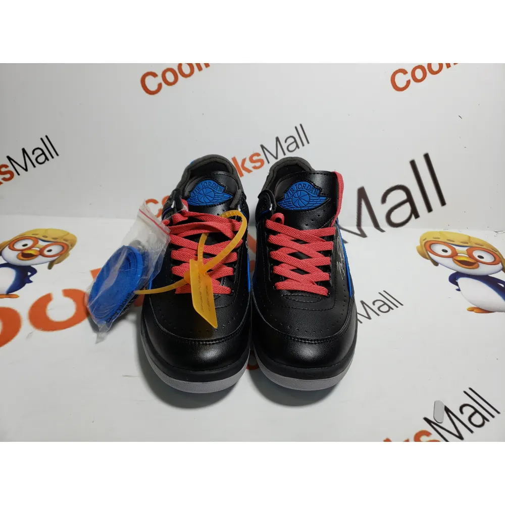 Coolkicksmall | PKGoden Jordan 2 Retro Low SP Off-White Black Blue ,DJ4375-004