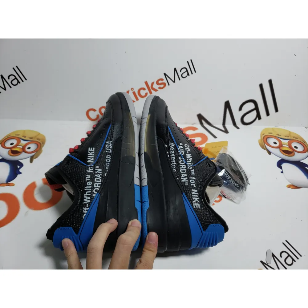 Coolkicksmall | PKGoden Jordan 2 Retro Low SP Off-White Black Blue ,DJ4375-004