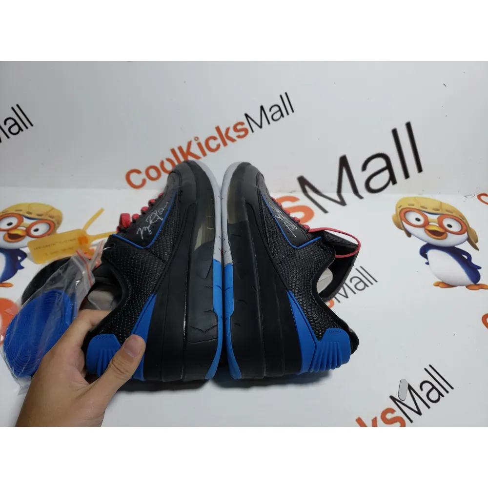 Coolkicksmall | PKGoden Jordan 2 Retro Low SP Off-White Black Blue ,DJ4375-004