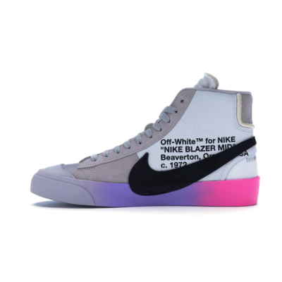 Cool Kicks | PKGoden Blazer Mid Off-White Wolf Grey Serena Queen 01