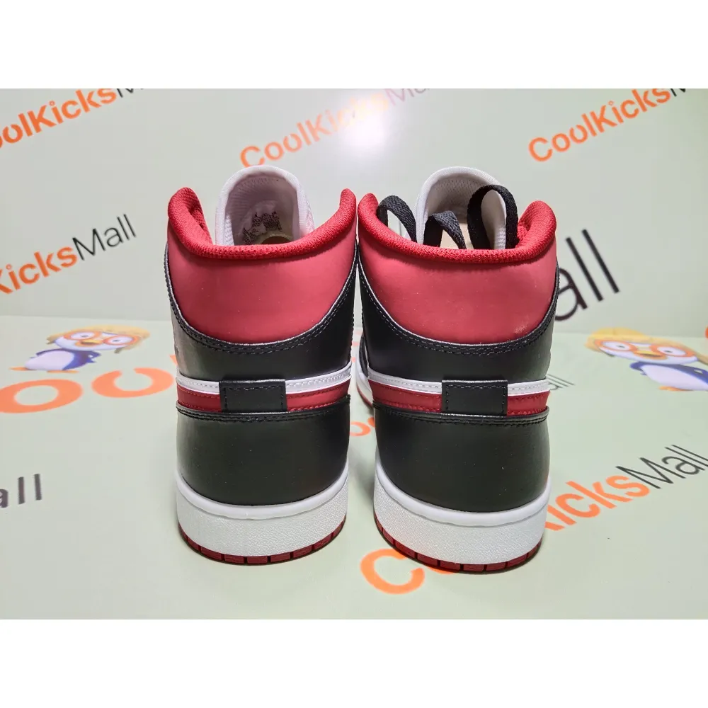 Cool Kicks | PKGoden Air Jordan 1 Mid Gym Red Black White,554724-122