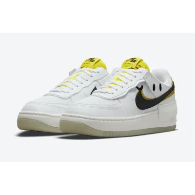 cool kicks | GET Air Force 1 white black/Yellow shadow 01