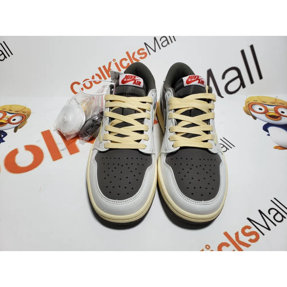 Cool Kicks | G5 Air Jordan 1 Low White BrownBarb Travis Scott,DM7866-162