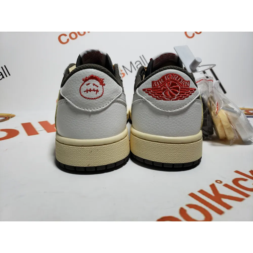 Cool Kicks | G5 Air Jordan 1 Low White BrownBarb Travis Scott,DM7866-162