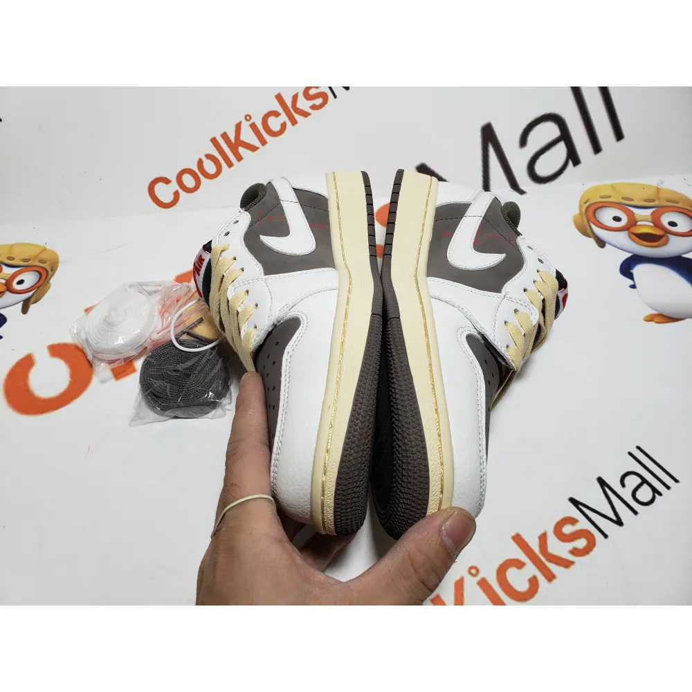 Cool Kicks | G5 Air Jordan 1 Low White BrownBarb Travis Scott,DM7866-162