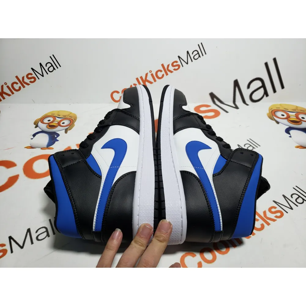 PKGoden Air Jordan 1 Mid White Black Racer Blue,554724-140