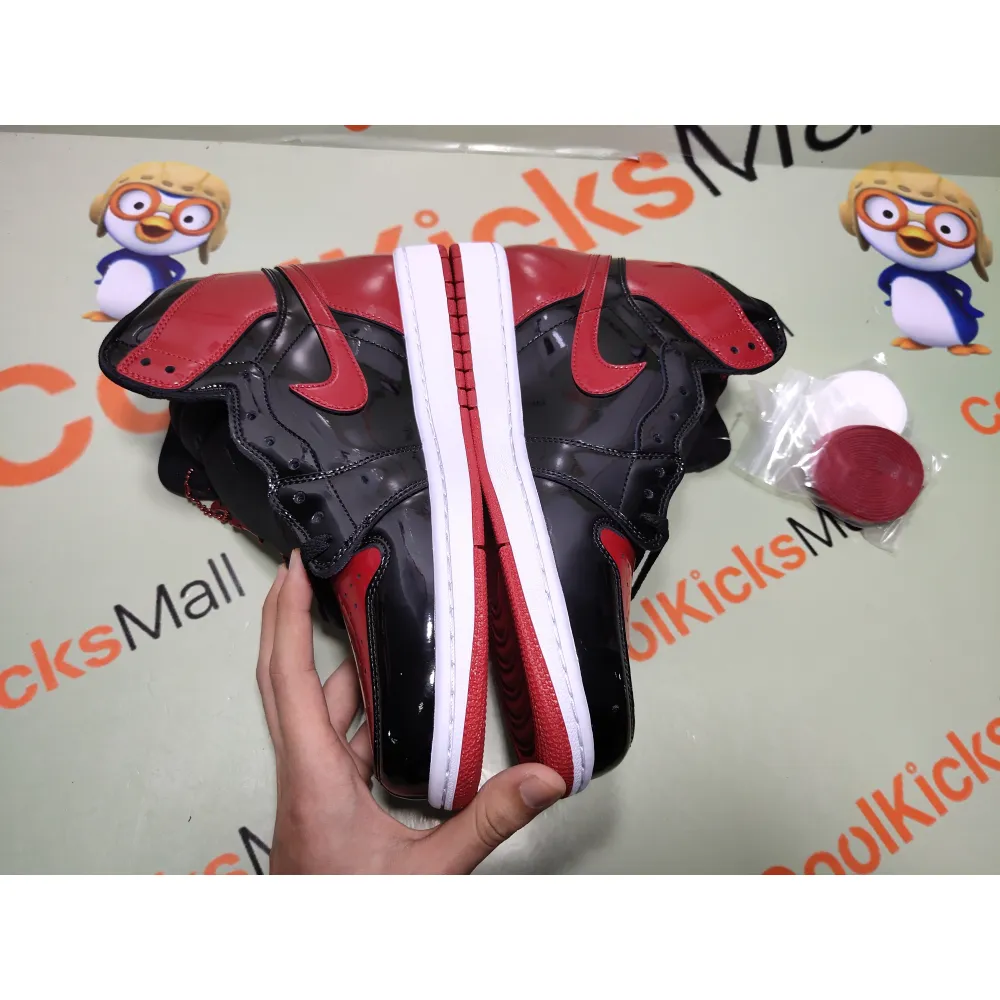 PKGoden Air Jordan 1 Retro High GET Patent Bred,555088-063