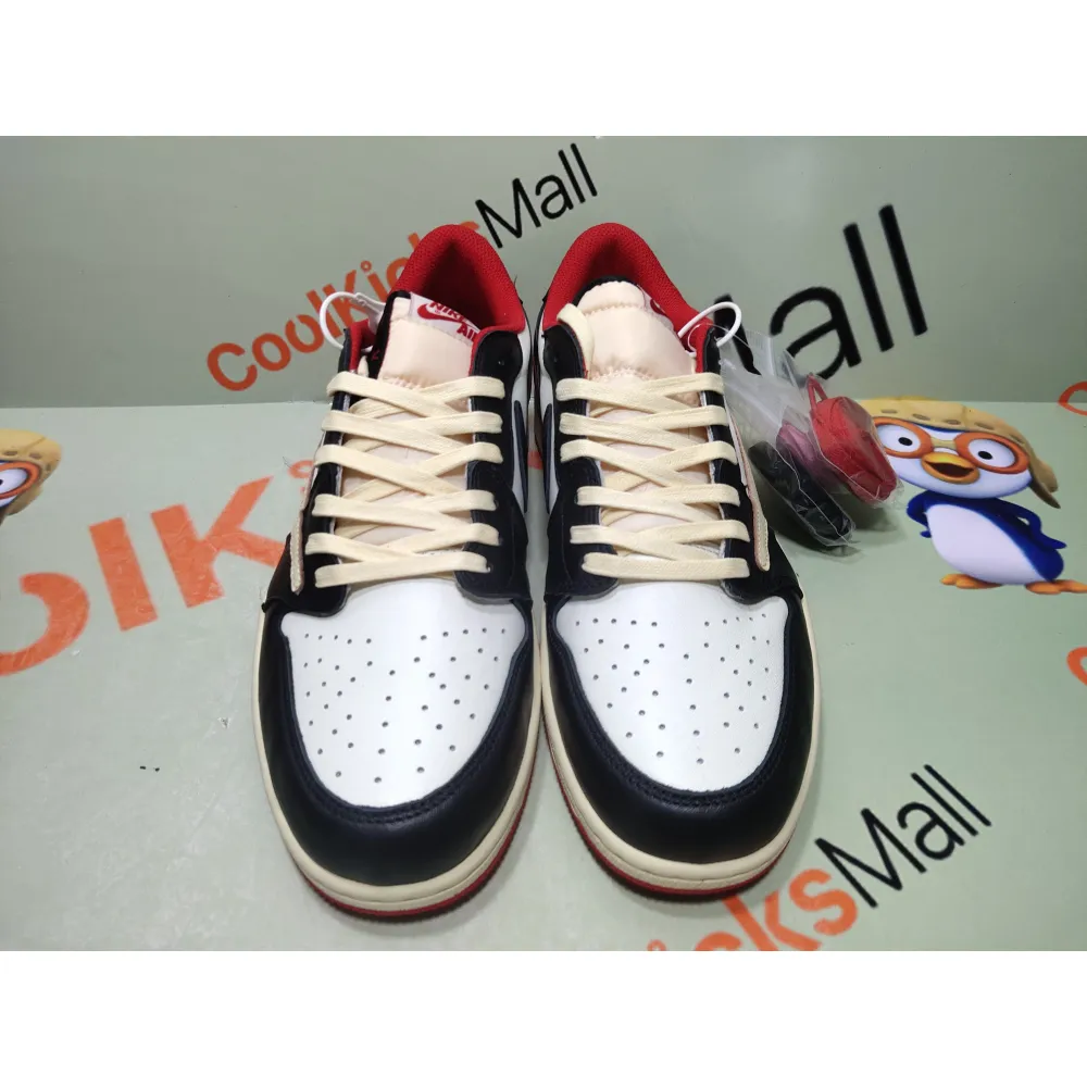 Cool Kicks | PKGoden Air Jordan 1 Retro Low Black Red，DM7866-166