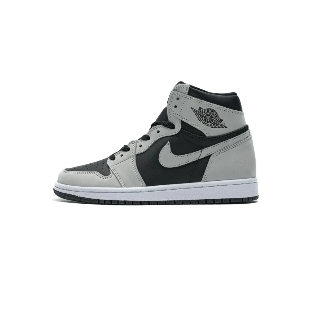 GET Air Jordan 1 Shadow 2.0 Black Light Smoke Grey,555088-035