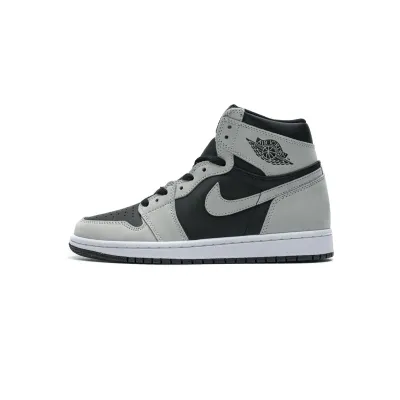 GET Air Jordan 1 Shadow 2.0 Black Light Smoke Grey,555088-035 01
