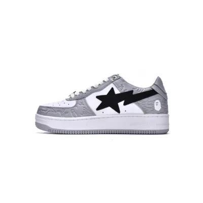 G5 A Bathing Ape Bape Sta Low White Grey, 1H70-191-002 01