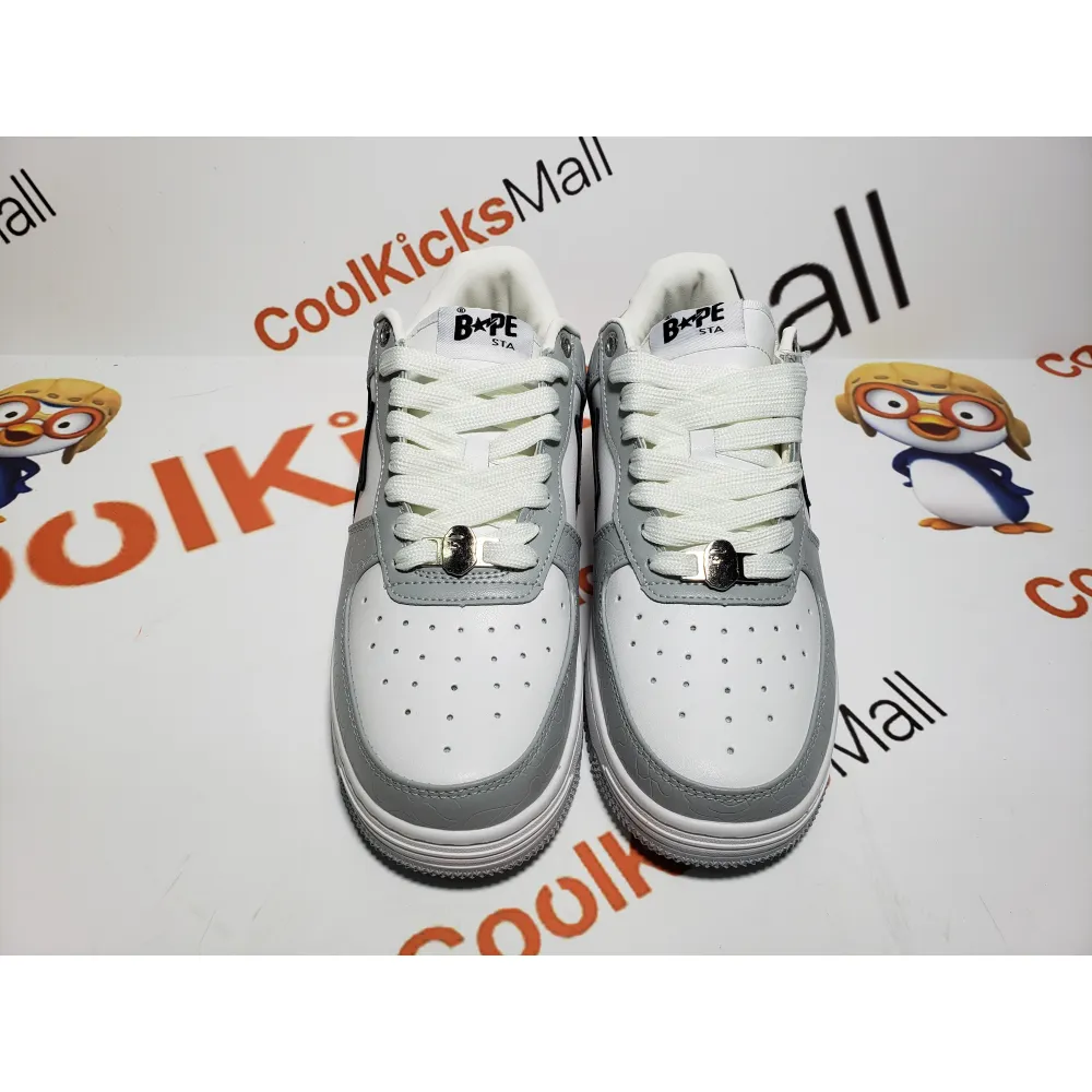 G5 A Bathing Ape Bape Sta Low White Grey, 1H70-191-002