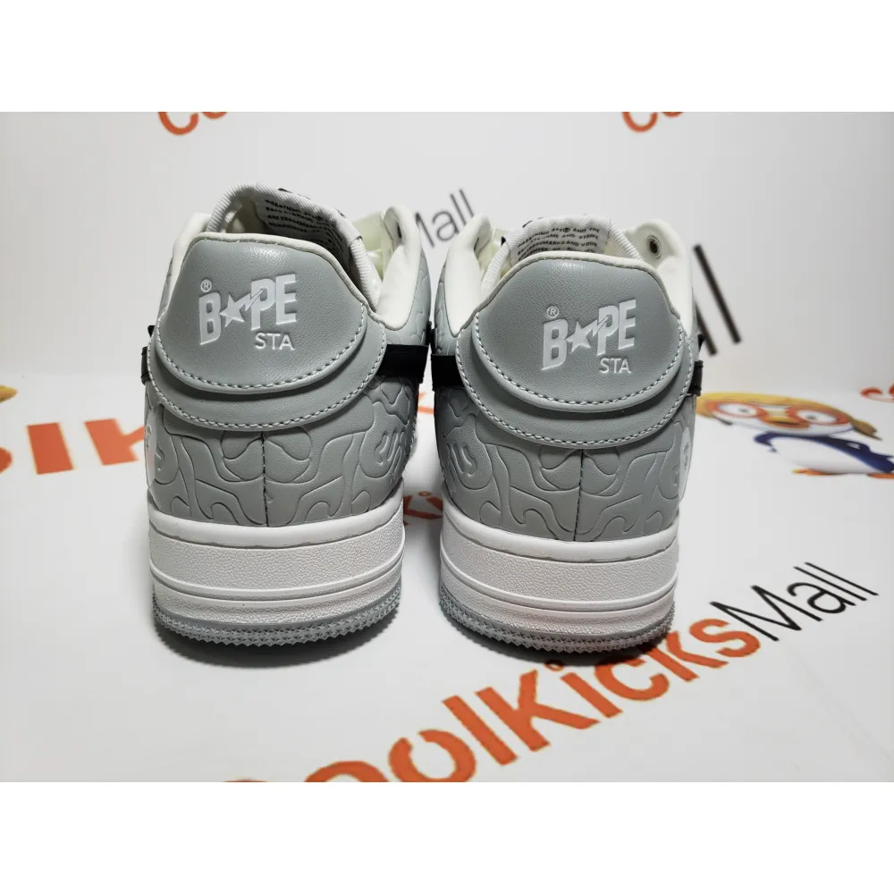G5 A Bathing Ape Bape Sta Low White Grey, 1H70-191-002