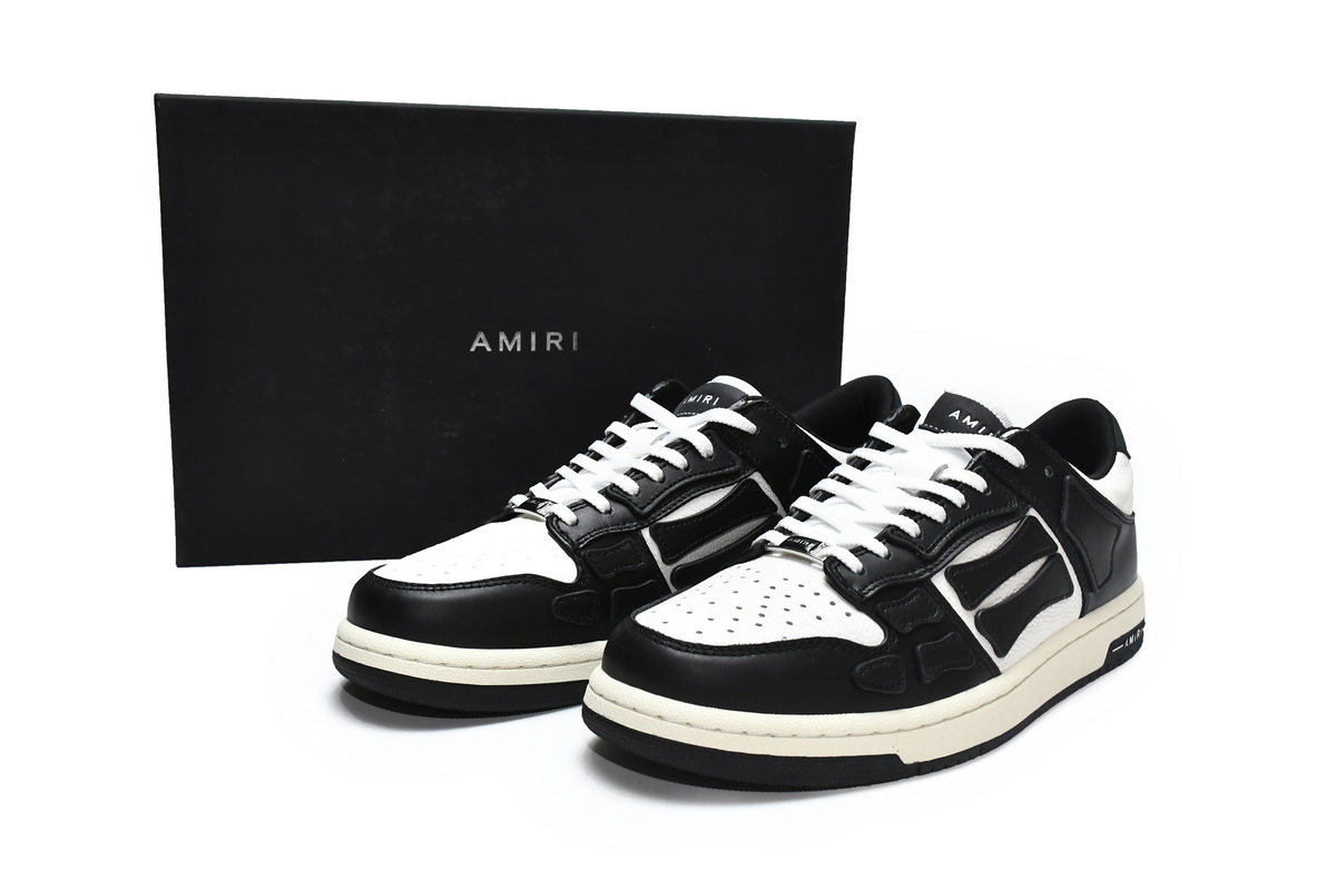 PKGoden AMIRI Skel Top Low Black White,MFS003-124