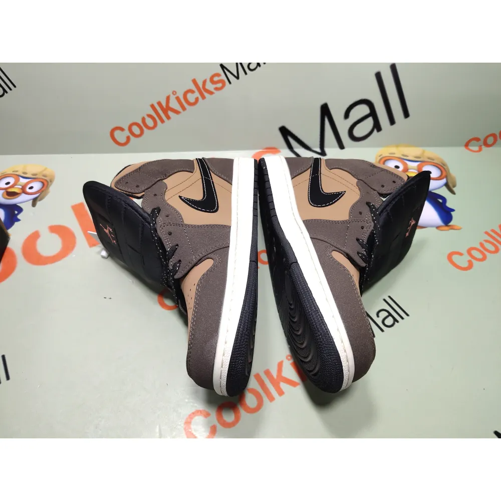 GET Air Jordan 1 Mid SE Dark Chocolate,DC7294-200