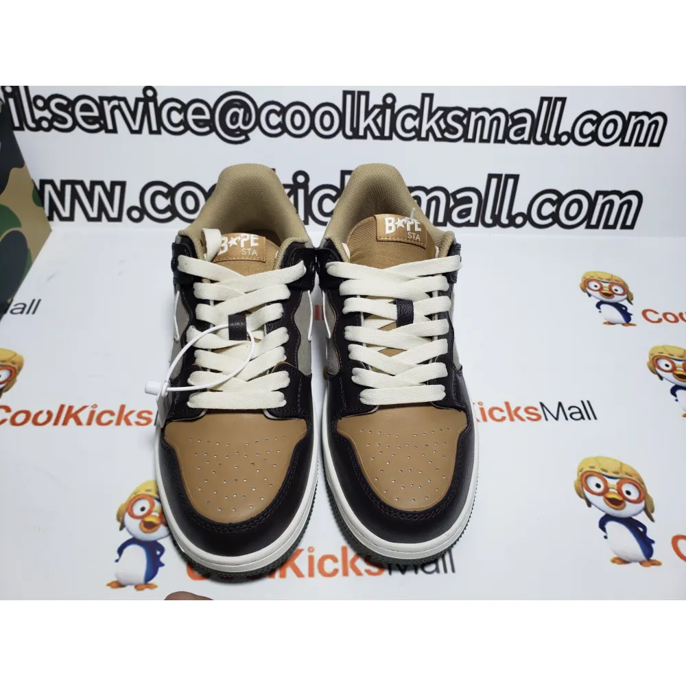 PKGoden A Bathing Ape Bape SK8 Sta Brown Ivory, 1H80-291-013