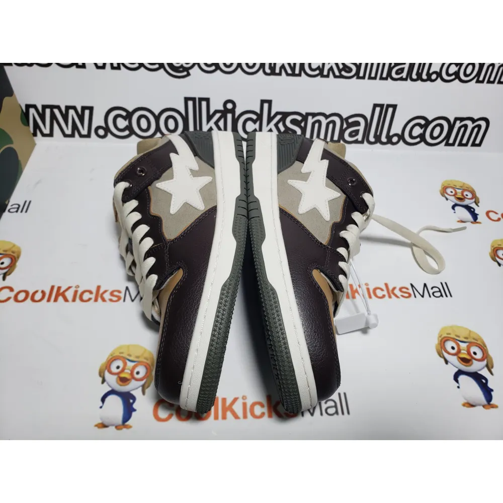 PKGoden A Bathing Ape Bape SK8 Sta Brown Ivory, 1H80-291-013