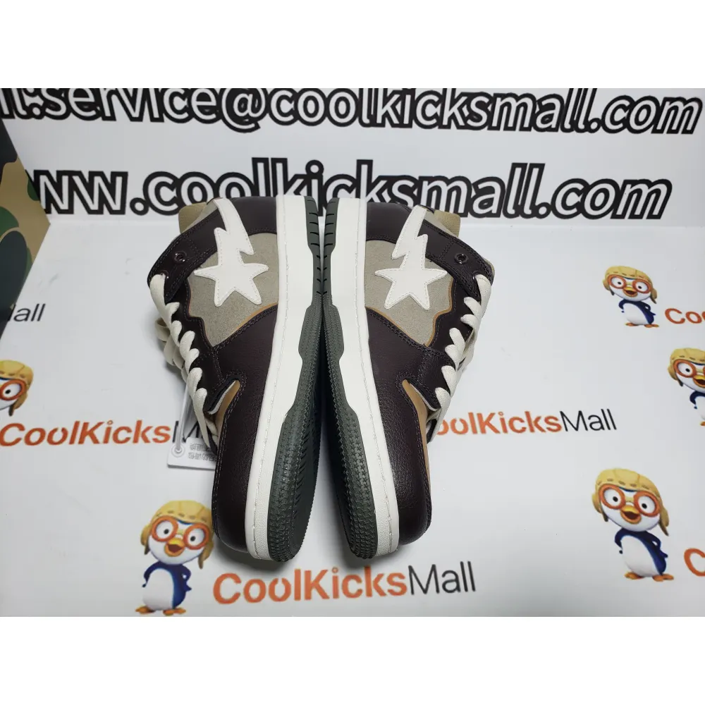 PKGoden A Bathing Ape Bape SK8 Sta Brown Ivory, 1H80-291-013