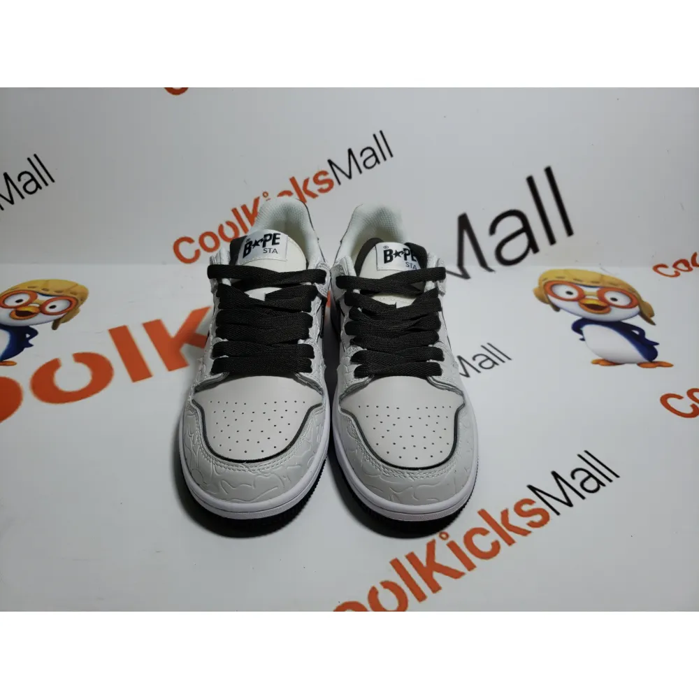 PKGoden A Bathing Ape Bape SK8 Sta White Silver, 1H80-191-020 