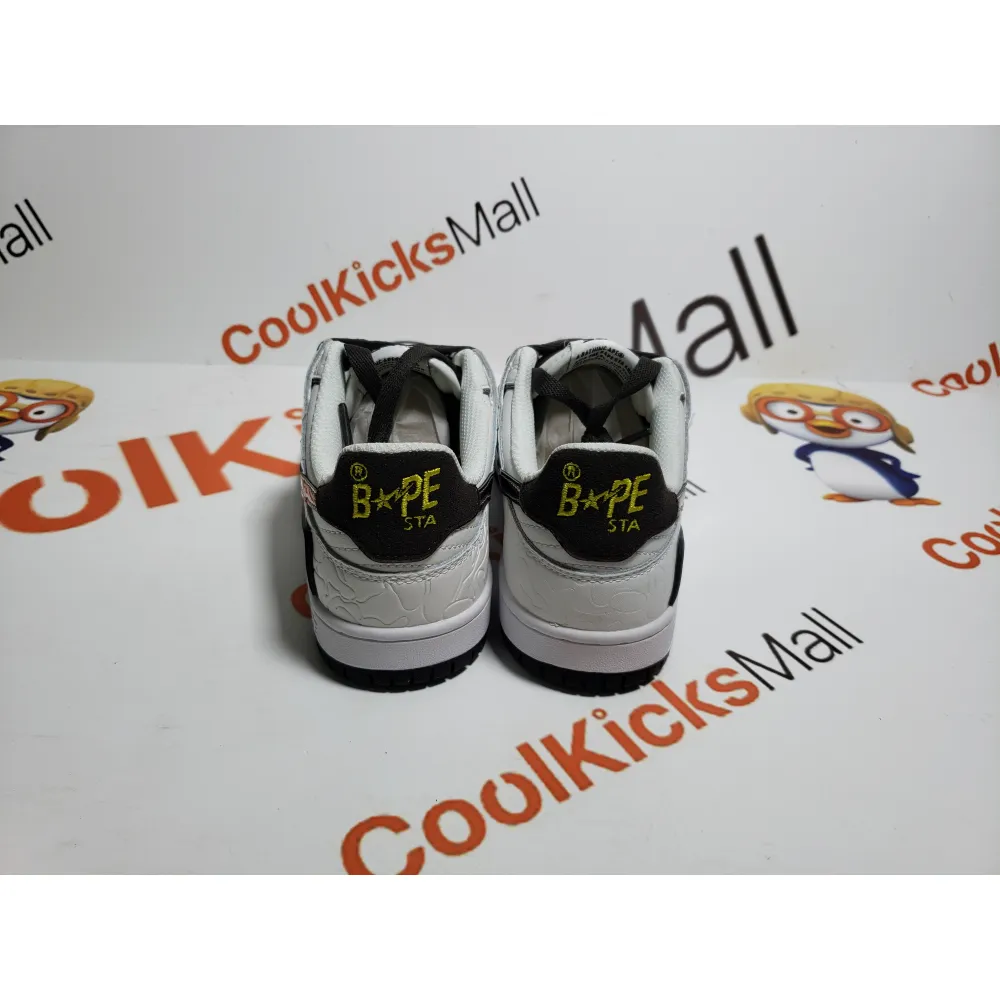 PKGoden A Bathing Ape Bape SK8 Sta White Silver, 1H80-191-020 