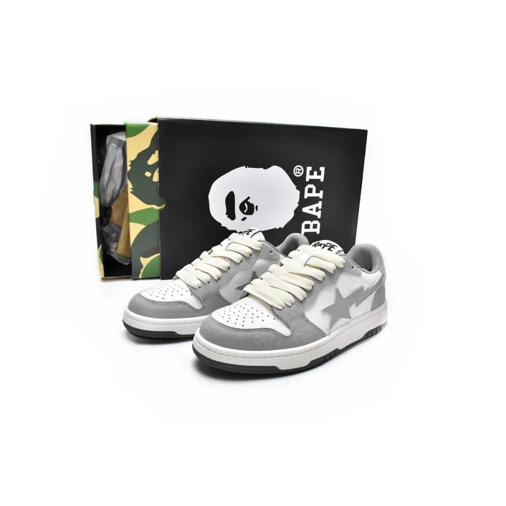 PKGoden A Bathing Ape Court Sta Light Grey Cream, 1G70-191-033