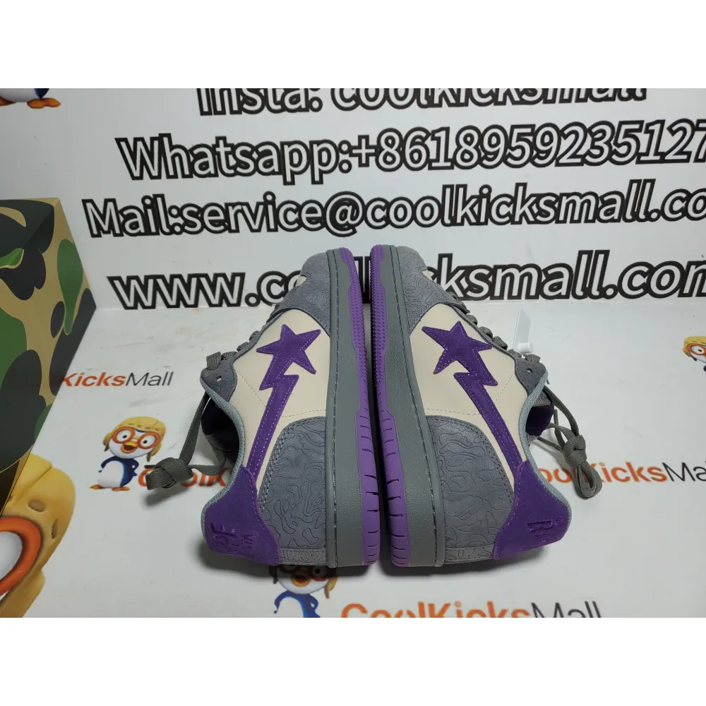 PKGoden A Bathing Ape Court Sta Mist Grey Royal Purple, 1G70-191-032