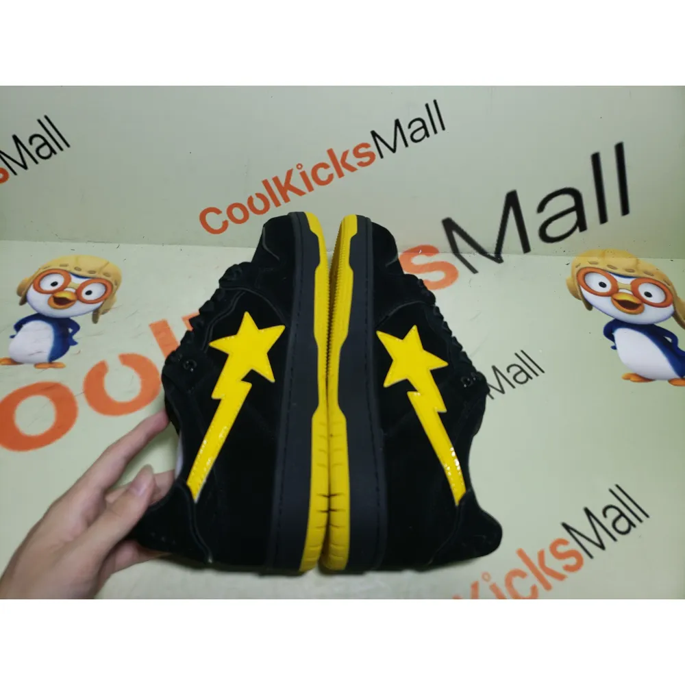 PKGoden A Bathing Ape Sk8 Sta Black Electric Yellow,  1G70-191-031